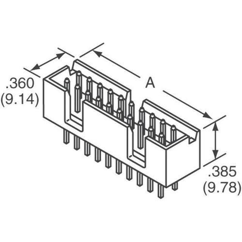 TE Connectivity 5103309-3 AMP-LATCH 2.54mm Shrouder Header 16 Position *New* - Picture 2 of 2