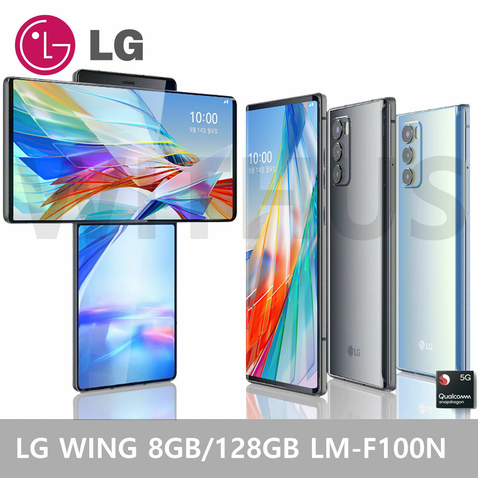 The Price of [USED] LG WING 5G Swivel LM-F100N Unlocked 8GB/128GB Snapdragon 765 Device Only  | LG Phone