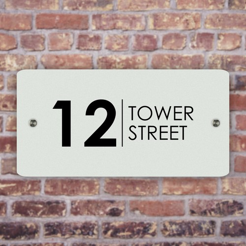 Señal de número de puerta de casa placa de pared dirección impresa personalizada moderna - Imagen 14 de 14