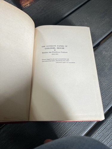 THE INTIMATE PAPERS OF COLONEL HOUSE BY CHARLES SEYMOUR FIRST EDITION 1926 - 第 6/7 張圖片