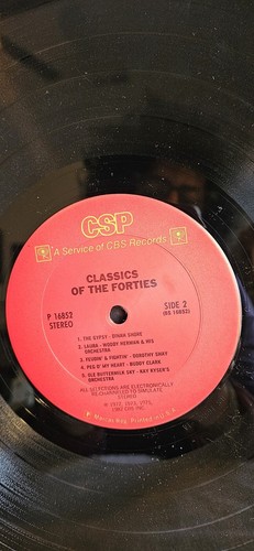 CLASSICS OF THE 40's P 16852 VINYL RECORD LP 1983 CBS DINAH SHORE BENNY GOODMAN - Picture 21 of 21