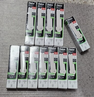Lot Of 12 Halco Double Tube 2 Pin (4) 1,800 Lumens, (7)  1200 Lumens, (1 ) 900  