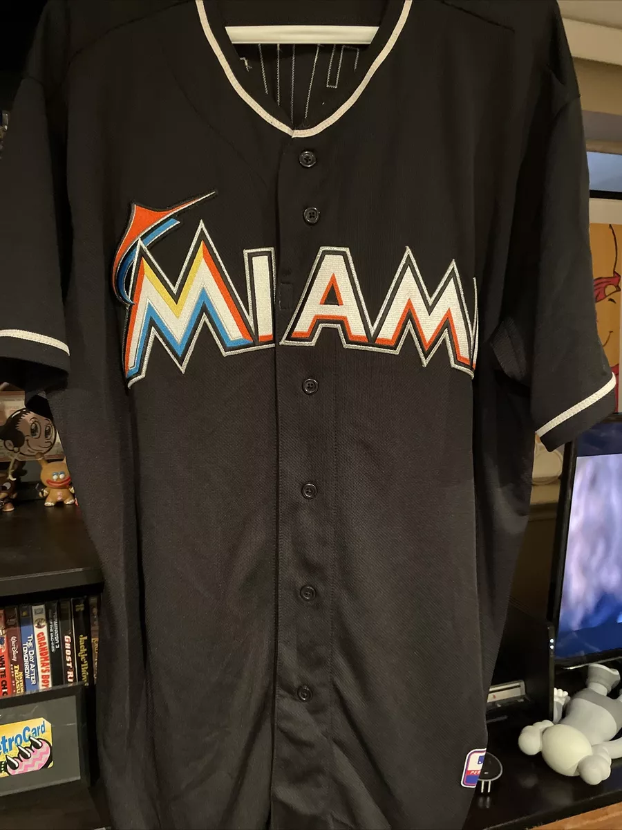 2015 Authentic Ichiro Suzuki Jersey 52 - Miami Marlins Alt Black