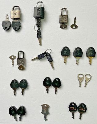 VINTAGE LOT OF SAMSONITE AMERICAN TOURISTER LUGGAGE SUITCASE LOCKS & KEYS 28 PCS