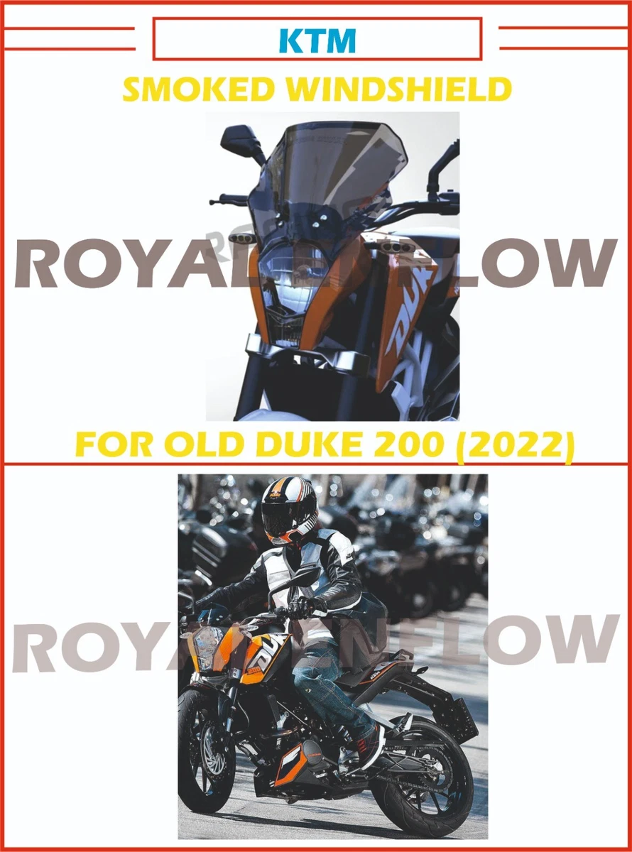 KTM Premium Light Smoked Windshield for Old Duke 200 2022 eBay
