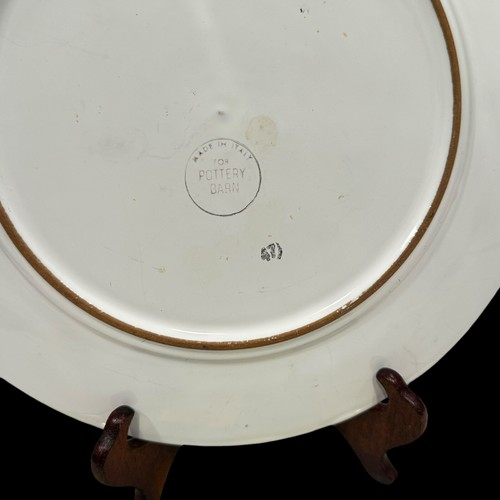 2 Pottery Barn "Sunnyside" Checkered Dinner Plates 11" Italy Cottagecore Ceramic - Picture 9 of 10