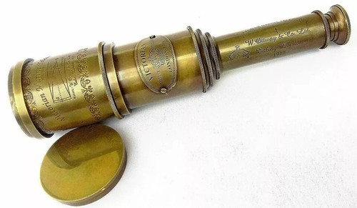 MARITIME BRASS ANTIQUE VINTAGE 20" VICTORIAN MARINE TELESCOPE SPYGLASS GIFT - Picture 4 of 6