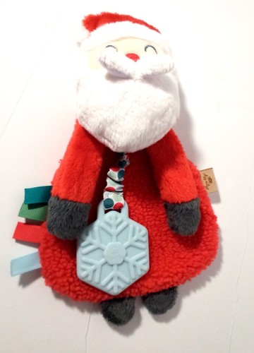 Itzy Ritzy Santa mit Knitterarmen & Silikon Beißring Spielzeug Sicherheitsdecke/Lovey
