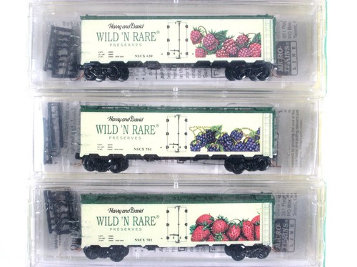 N Scale *HARRY & DAVID* Wild n' Rare Preserves Reefer Set - Micro Trains **RARE* - Picture 3 of 7