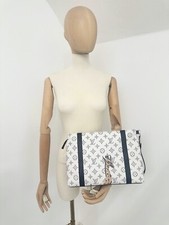 OPERA UNICA POCHETTE BUSTINA LOUIS VUITTON CUSTUMIZED LV MONOGRAM CANVAS BIANCO