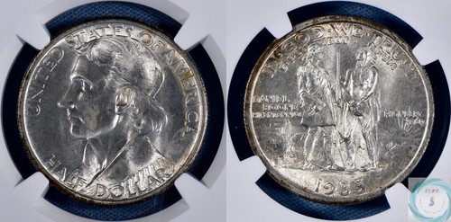 1935 Boone Commemorative 50c NGC MS 66+ w/CAC Endorse - Vintage Booming Luster - Picture 6 of 12