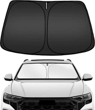 Front Windshield Sun Shade UV Blocker Reflector Foldable Fits 19-25 Q8