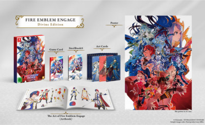 NINTENDO SWITCH FIRE EMBLEM ENGAGE GÖTTLICHE EDITION STEELBOOK ARTBOOK KARTEN POSTER