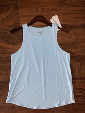 Lilly Pulitzer MEDIUM Hydra Blue WESTLEY ACTIVE TANK Luxletic Meryl UPF50 NWT