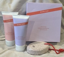 Mary Kay Pedicure Set Relaxing Foot Soak Balm Brush Pumice Set NIB 174094