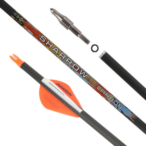 31" Pure Carbon Arrows Shaft Bow Hunting Target SP250-600 Screw Point 2" Vanes - Picture 19 of 21