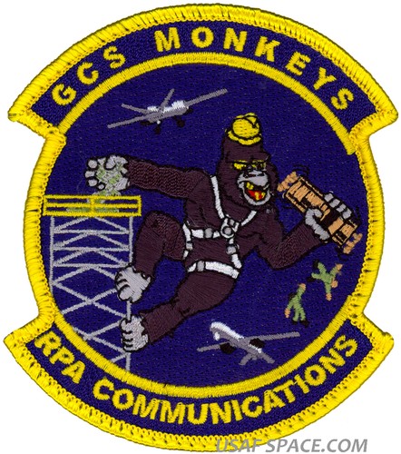 USAF 849o UAV DRON COMUNICACIONES SQ. PARCHE DE CONTROL DE SEGADORA MQ-1 DEPREDATOR MQ-9 - Imagen 2 de 2