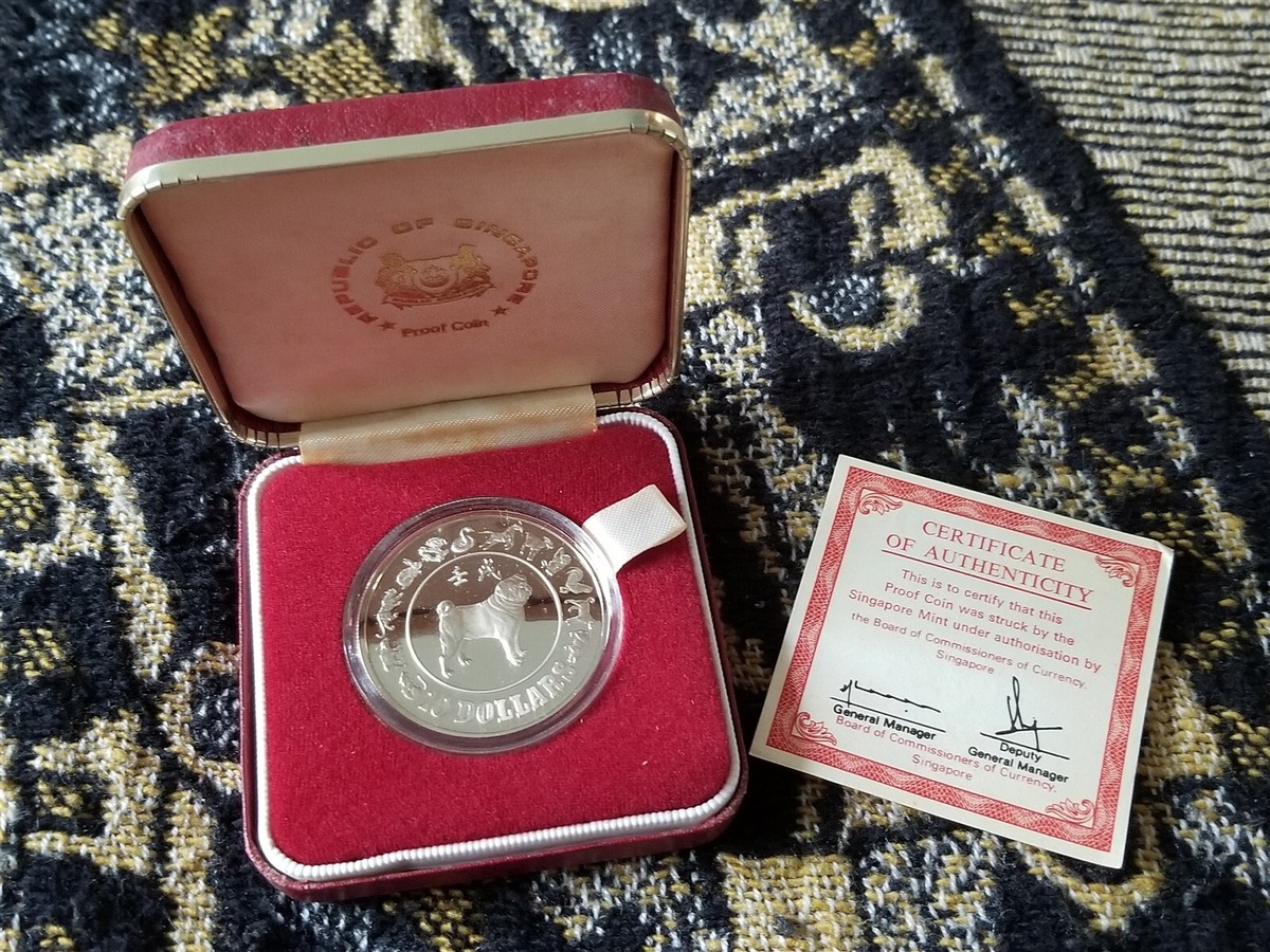 シンガポール 干支 壬戌 $10銀貨 1982年 Singapore 10Dollars Silver Proof Coin