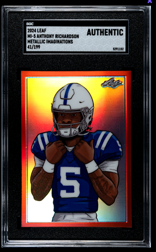 DA97564 2024 Metallic Imaginations Anthony Richardson RC #41 /199 SGC AUTHENTIC