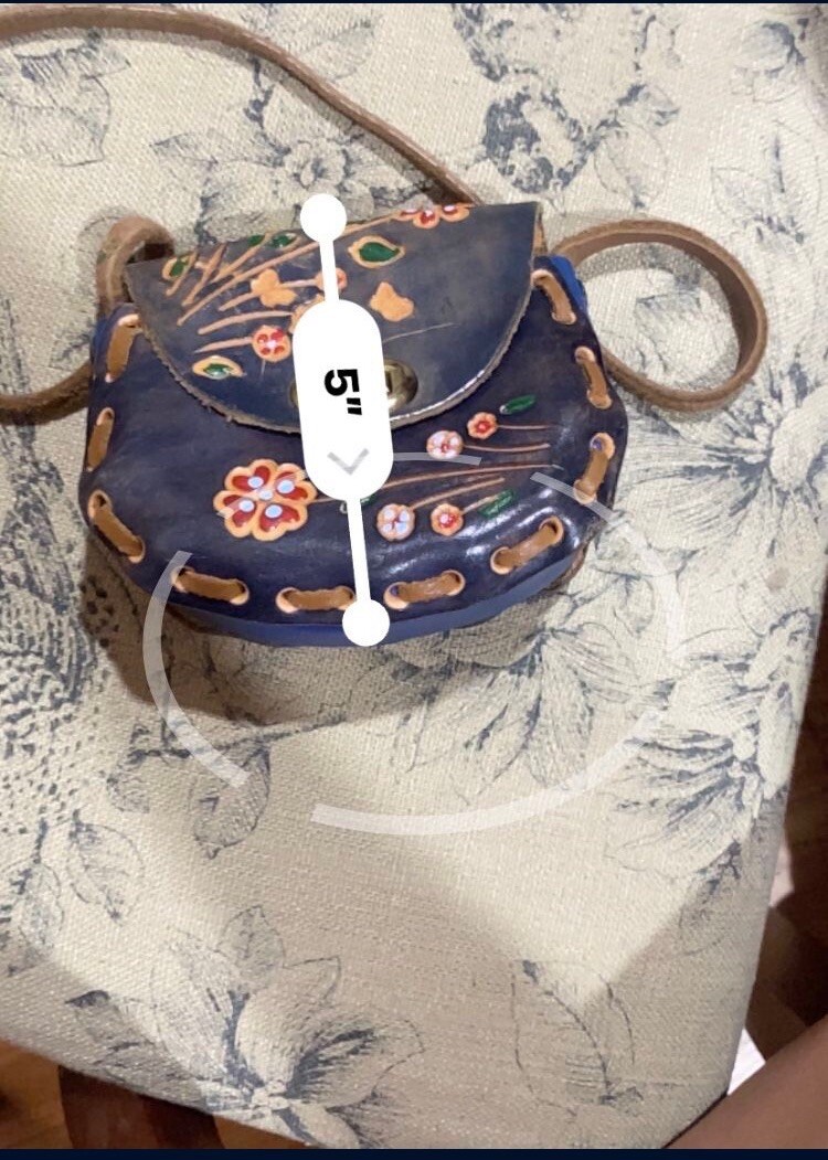 Peruvian Mini Handmade Tooled Leather Crossbody P… - image 7