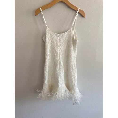 Likely Women’s Mari Ostrich Feathered Bridal Mini Dress NWT Sz 6 - Picture 6 of 9