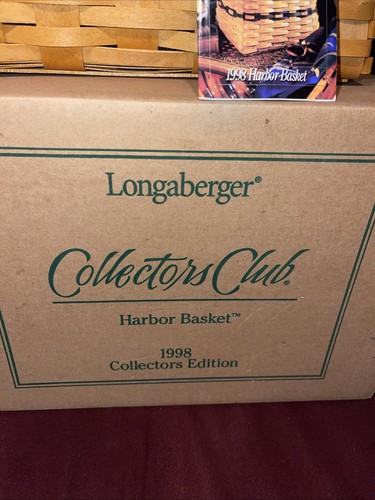 Longaberger 1998 Collectors Club Harbor Basket with Liner, and Protector New NIB - Picture 5 of 7