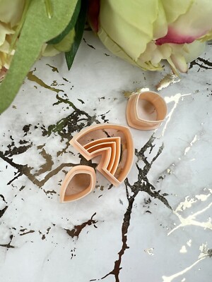 Bogenlinie mit Träne Polymer Clay Cutter | 3D-gedrucktes Tonwerkzeug | IrisCrafts7 UK