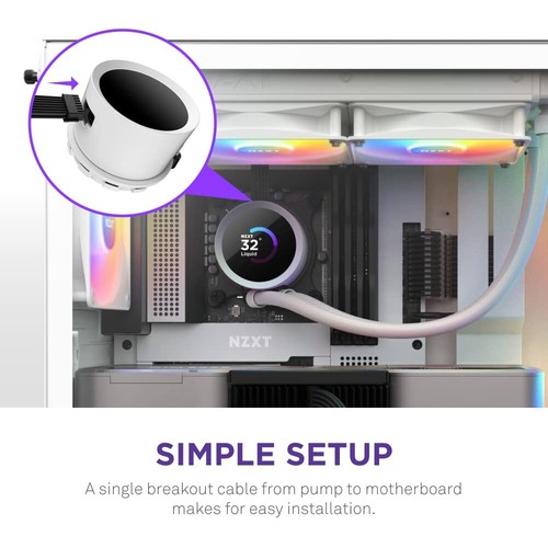 Kraken 240 RGB - 240Mm AIO CPU Liquid Cooler - Customizable 1.54"" Square LCD Di - Afbeelding 7 van 11