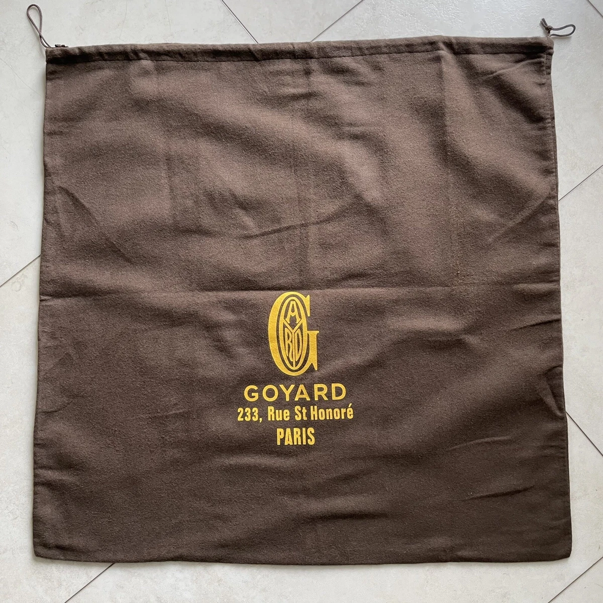 Goyard Authentic Large Square Brown Dust Bag 21.5” x 21.5” New