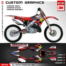 Kungfu Graphics Custom MX Sticker Decal Kit for CR125 CR250 CR 125 250 2000 2001