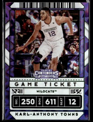 2020 Contenders Draft Picks Karl-Anthony Towns Green Explosion Variation #36
