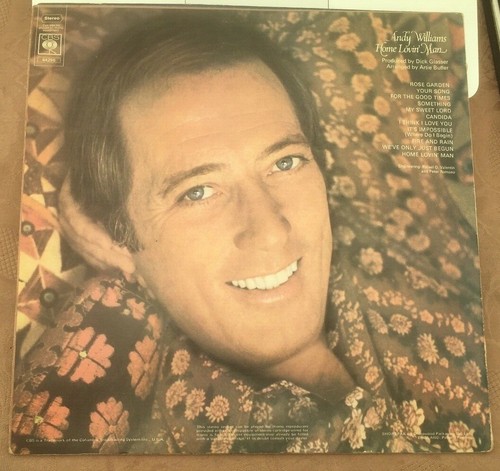 Andy Williams "Home Lovin' Man" 1971 CBS UK 33RPM Stereo Vinyl LP 64286 VG+/EX - Bild 2 von 8