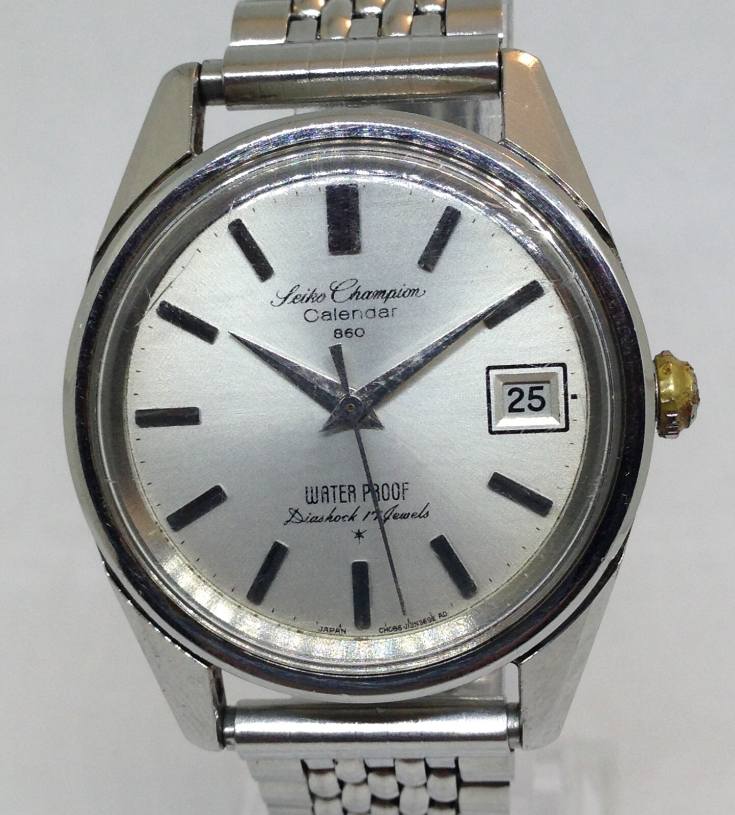 Vintage Men's SEIKO Champion Calendar 860 Automatic Watch. 37mm. Silver.  Date. | eBay