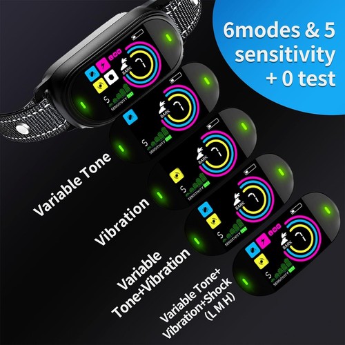 Smartes Hunde-Bellhalsband, wiederaufladbar, 3 Schockmodi, Vibration, Soundmodus - Bild 4 von 8