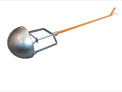 DLR METALCRAFT Drain Gully Silt Grab 8"/200mm Round Scoop with 5ft/1500mm Handle Free P&P