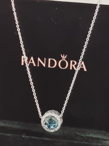 Complete Pandora Jewelry Set – Sterling Silver Bangle & Necklace with packaging - Picture 8 of 24