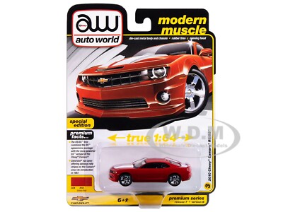 2010 CHEVROLET CAMARO RS/SS VICTORY RED 1/64 BY AUTO WORLD 64492
