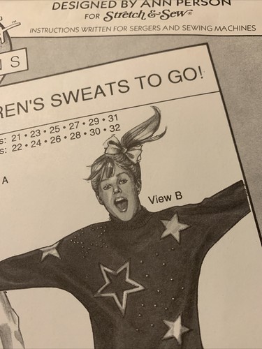 Ann Person Stretch & Sew Pattern 5800 Children's Sweats to Go Chest Size 21-31 - Picture 5 of 7