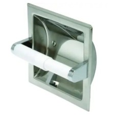 Recessed Toilet Paper Holder Dispenser Stainless Steel Concealed Screws Chrome