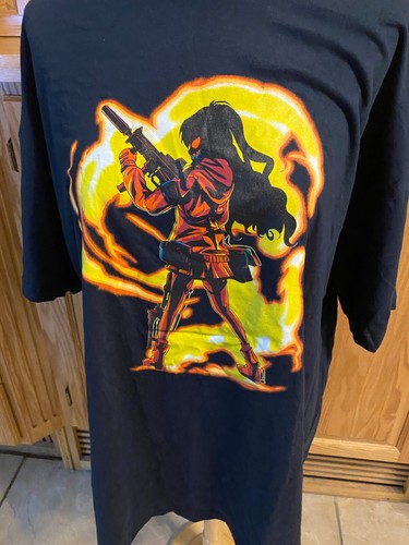 ¡Nuevo! Camiseta de luchador de acción negra 2XL para hombre Camiseta informal para todos los días Cuello redondo - Imagen 3 de 10