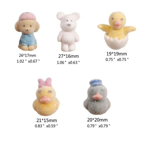 Cartoon Bear Duckling Broken Shell Chicken Dog Plush Pendant Jewelry - Picture 7 of 25
