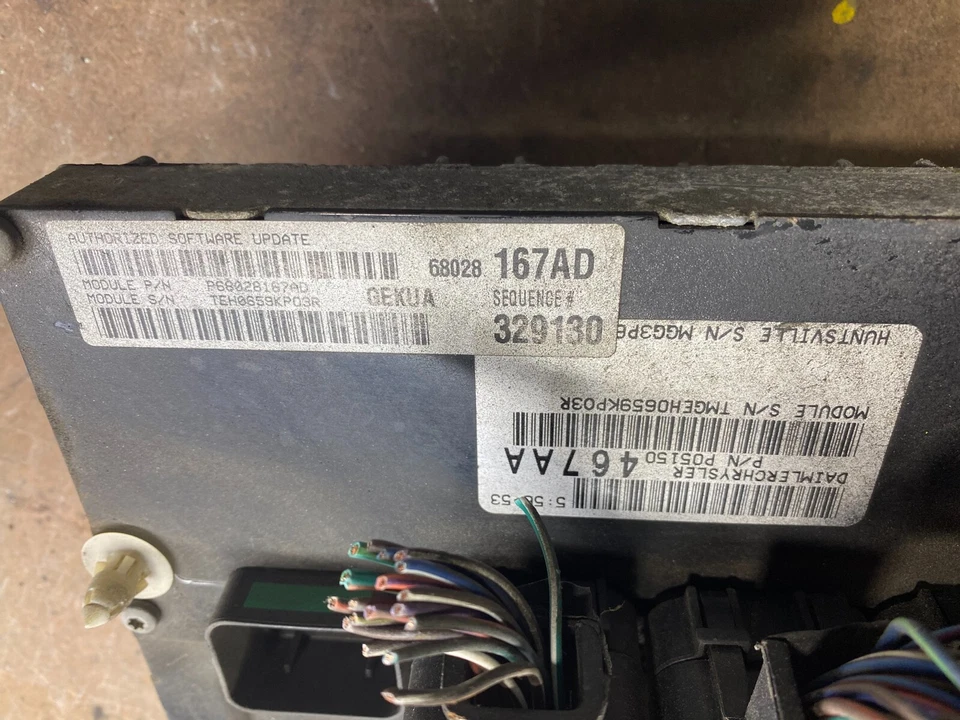 Jeep Grand Cherokee 2009 2010 ordenador motor 3,7 L P68028167AD L4238 DG Foto 3 de 4