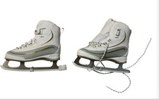 NEW Lake Placid Everest Women's White Ice Skates Size 8 Figure Skates