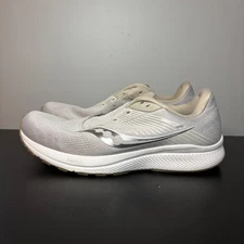 Saucony Guide 14 Mens Size 12 White Gray Athletic Running Shoes S20654-15
