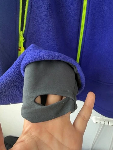 Norrona Narvik Warm3 Fleece Jacket Mens M Blue Berry Polartec Full Zip Hooded image 4
