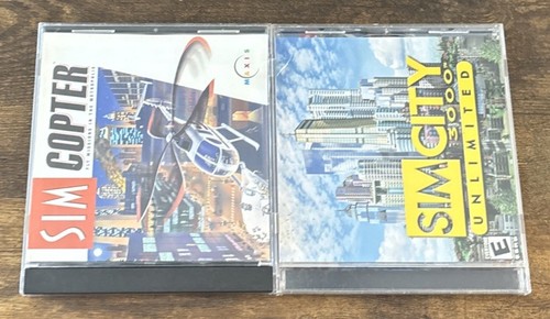 SimCity 3000 Unlimited (PC, 2000) w/ Key & SIM COPTER (PC, 1998) 2 Game Lot - Picture 2 of 5