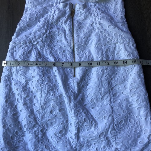 Lily Pulitzer Shelli Eyelet Mini Dress Womens Size 0 White Cotton Beach Tropical - Picture 10 of 14