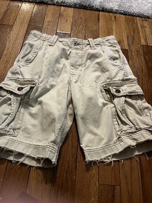 American Eagle Cargo Shorts Mens Sz 32 Tan Khaki Classic Length
