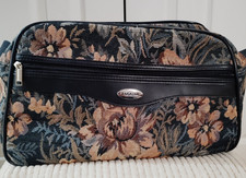Jaguar Travel Carry On Bag Floral Tapestry with handle and shoulder strap
