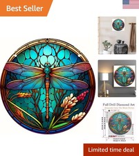 Full Drill Diamond Art Painting for Adults - Stunning Dragonfly Design 12x12in